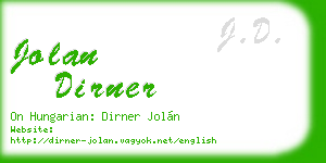 jolan dirner business card